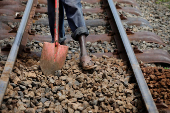 FILE PHOTO: The Wider Image: Some Kenyans say Chinese-built railway leaves them in the dust