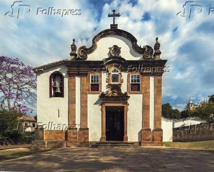 Vista da Igreja de Nossa Senhora do Rosrio dos Pretos, na cidade de Tiradentes (MG)