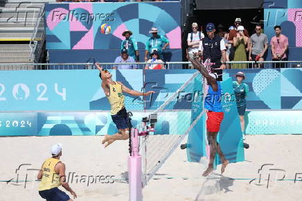 Dupla brasileira Andr e George do vlei de praia