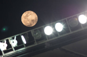 Vista da lua Superlua no Rio de Janeiro