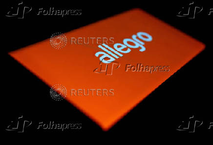 FILE PHOTO: Allegro logo is seen on the smartphone in this illustration