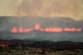 Volcano eruption near Grindavik