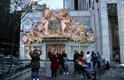 Vspera de natal na cidade de nova york.