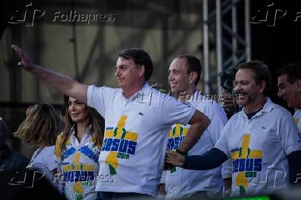Jair Bolsonaro durante a 27 edio Marcha para Jesus 2019, em SP