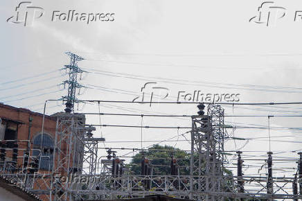 Vista da subestao de energia de Pirituba, em So Paulo (SP)