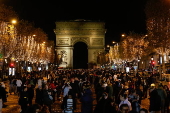 Paris Olympics chief Estanguet turns on Christmas lights on the Champs Elysees