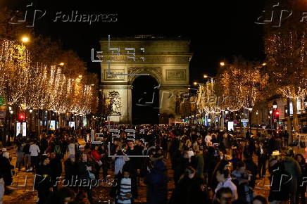 Paris Olympics chief Estanguet turns on Christmas lights on the Champs Elysees