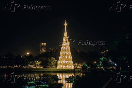 Show das guas da rvore de Natal do Parque Ibirapuera