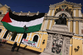 Student's occupy in support of Palestinian people, in Santiago