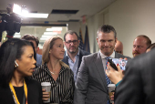 Defense secretary nominee PeteHegseth meets with U.S. senators on Capitol Hill in Washington