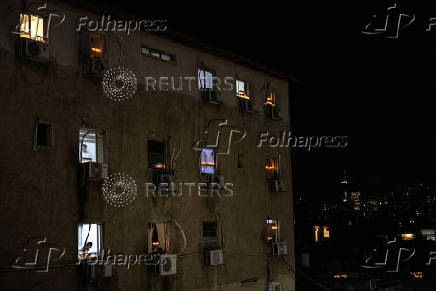 Lat day of Hanukkah in Bnei Brak Israel