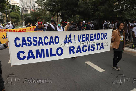 Protesto contra o racismo praticados pelo vereador Camilo Cristofaro