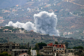 Smoke rises from the southern Lebanese village of Kfar Kila