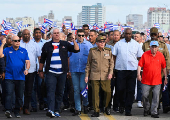 Cuba stages protest against 