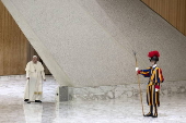 Pope Francis in audience at the Paolo VI hall, Vatican City