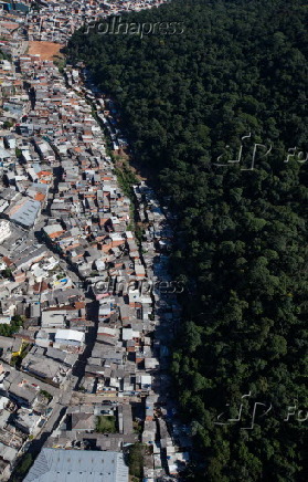 Vista erea mostra avano da favela Futuro Melhor 