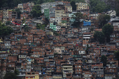 Favela da Rocinha na zona sul do Rio de Janeiro