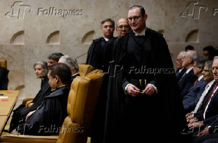 Cristiano Zanin em sua cerimnia de posse como ministro do Supremo