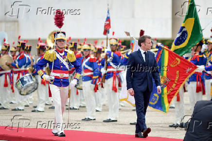 O Presidente Luiz Incio Lula da Silva Recebeu o Presidente Francs Emmanuel Macron, no Palcio do Planalto