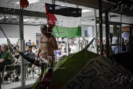 Estudiantes protestan en Costa Rica a favor de Palestina