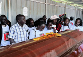 Funeral procession of slain Olympian Rebecca Cheptegei, in Eldoret