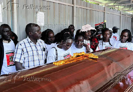 Funeral procession of slain Olympian Rebecca Cheptegei, in Eldoret