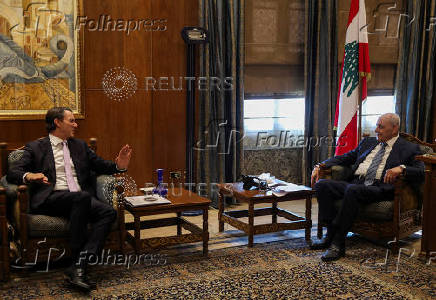 U.S. special envoy Amos Hochstein meets with Lebanese Parliament Speaker Nabih Berri, in Beirut