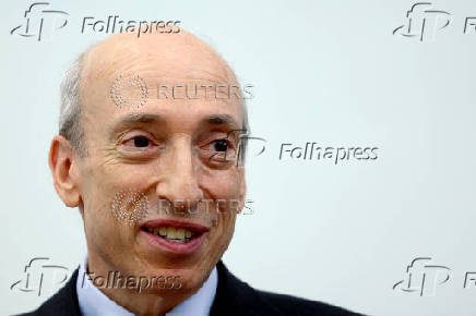 FILE PHOTO: U.S. Securities and Exchange Commission Chair Gary Gensler during interview with Reuters in New York