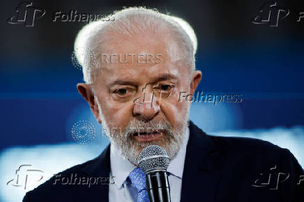 Brazil's President Luiz Inacio Lula da Silva speaks during the opening of the National Construction Industry meeting at the headquarters of the Brazilian National Confederation of Industry (CNI) in Brasilia