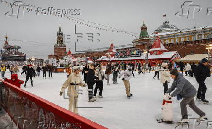 Christmas and New Year preparations in Moscow