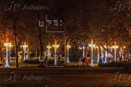 'Gardens of Light' Christmas illumination in Plock