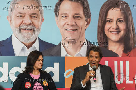 Entrevista coletiva com Fernando Haddad (PT) e Lcia Frana (PSB)