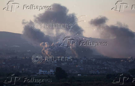 Smoke billows over southern Lebanon