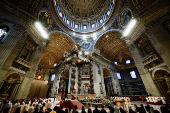 Pope Francis celebrates a Mass as part of World Youth Day, at the Vatican