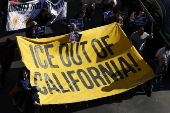 Protesters rally against proposed mass deportations at the California State Capitol