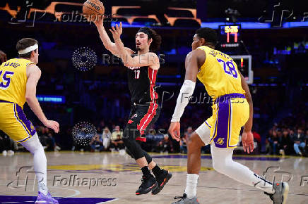 NBA: Miami Heat at Los Angeles Lakers