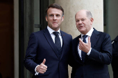 French President Macron meets Germany's Chancellor Scholz in Paris