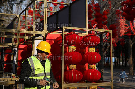 Preparations before Lunar New Year celebrations, in Beijing