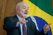 Lula durante caf da manh com jornalistas