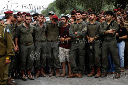 Funeral of Israeli soldier Sergeant First Class Nazar Itkin, in Kiryat Ata