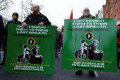 Demonstration in support of Palestinians in Gaza, in Dublin