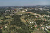 Vista area da zona rural de Vargem Grande Paulista (SP)