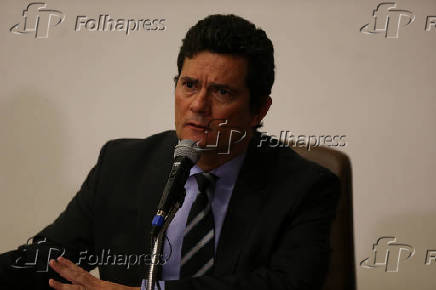 Sergio Moro durante discurso em que anunciou a sada do governo Bolsonaro
