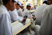 Koranic students read the Koran in Kuala Lumpur