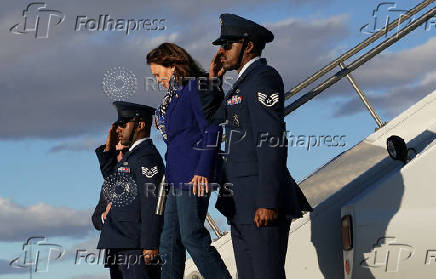 Democratic presidential nominee U.S. Vice President Kamala Harris holds a campaign rally in Reno