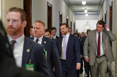 Meeting with Pete Hegseth, President-elect Donald Trump's nominee for defense secretary on Capitol Hill in Washington