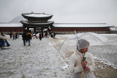 Heavy snow fall in Seoul