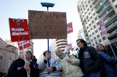 Protesters in Valencia call for regional leader Mazon to resign, in Valencia