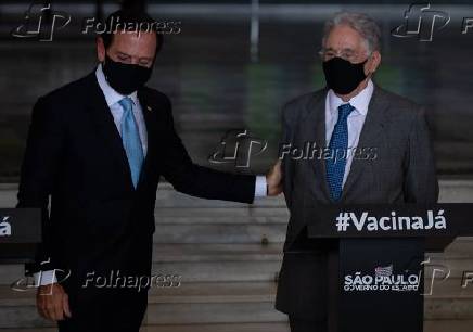Doria recebe os ex-presidentes para divulgar vacina 
