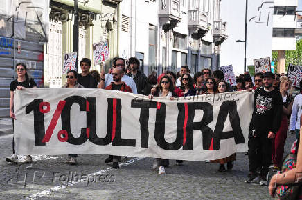 Protesto em Porto, em Portugal